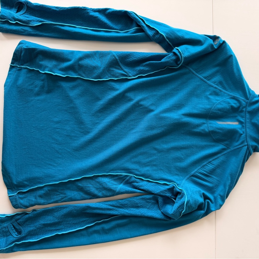 Icebreaker Women's S Teal Blue 1/2 Zip Performance Top - Picture 2 of 4